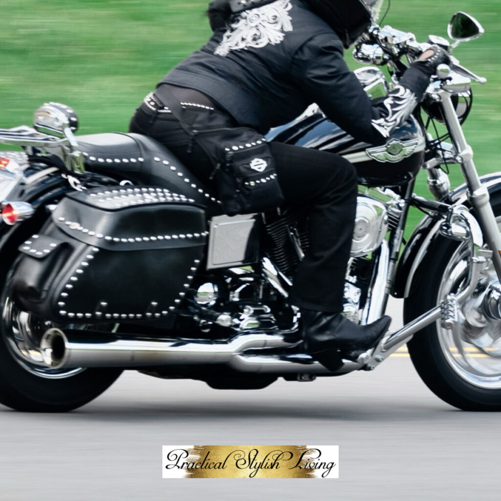 National Motorcycle Ride Day | Practical Stylish Living | Motorcycle Lifestyle. Black Harley Davidson Rider