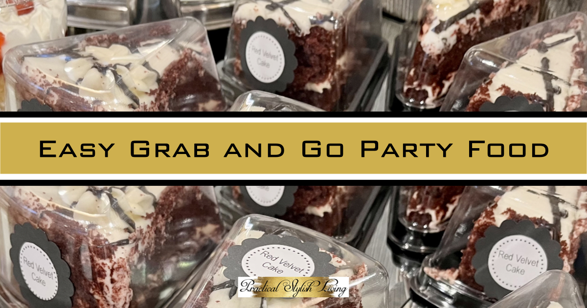 Graduation grab and go party food for food table display.