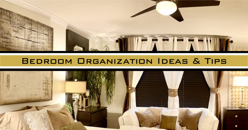 Bedroom organization ideas and tips to declutter. Organize closet, drawers jewelry and shoes.