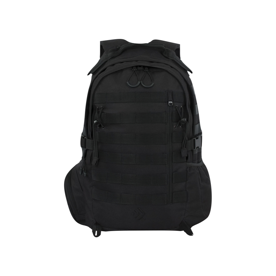 Durable black unisex backpack