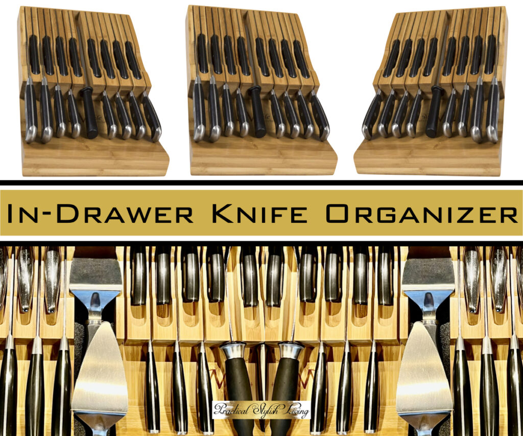 Kitchen drawer knife organizer