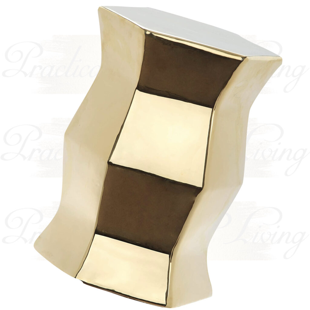 Bright gold accent stool