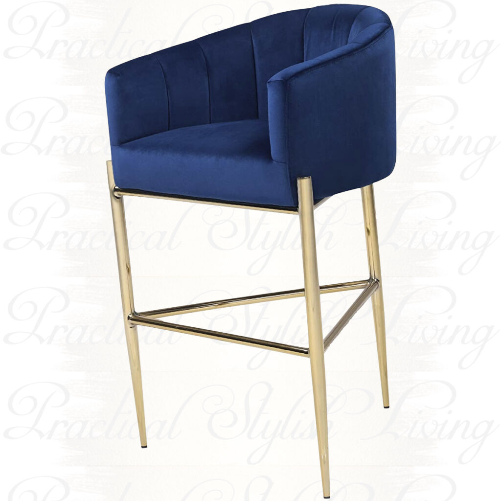 Blue Bar Height Stool | Practical Stylish Living | Luxe Home Decor