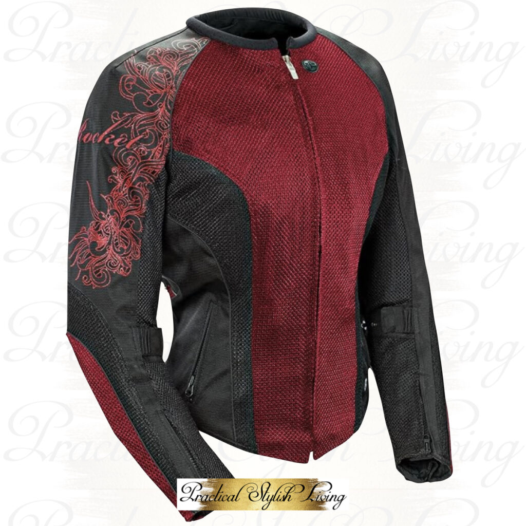 Womens Mesh Motorcycle Riding Jacket Red | Practical Stylish Living | Motorcycle Lifestyle