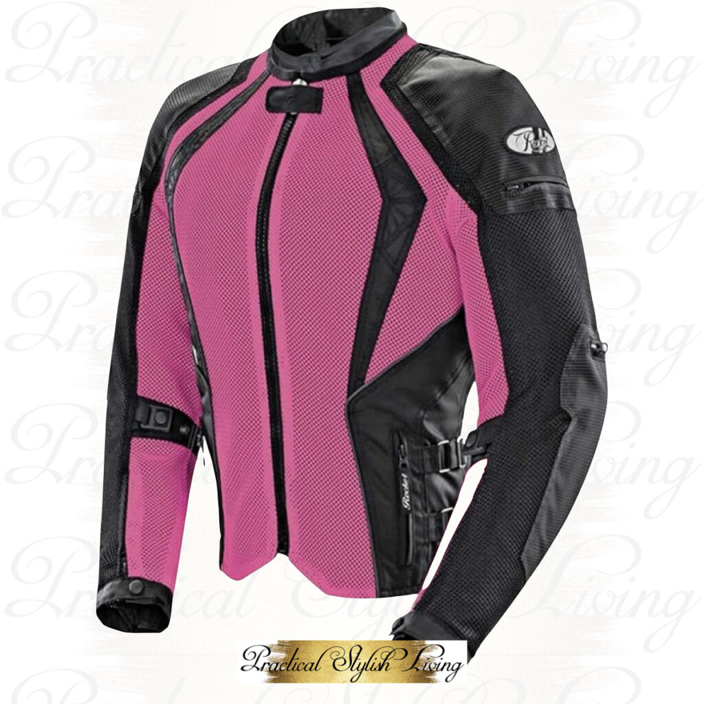 Ladies Mesh Motorcycle Riding Jacket Pink | Practical Stylish Living | Motorcycle Lifestyle