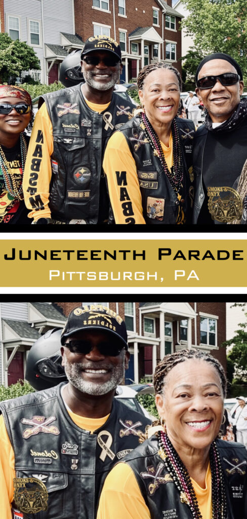 Colonel & Bebe from The Buffalo Soldiers Custom motorcycles Pittsburgh PA Juneteenth Parade