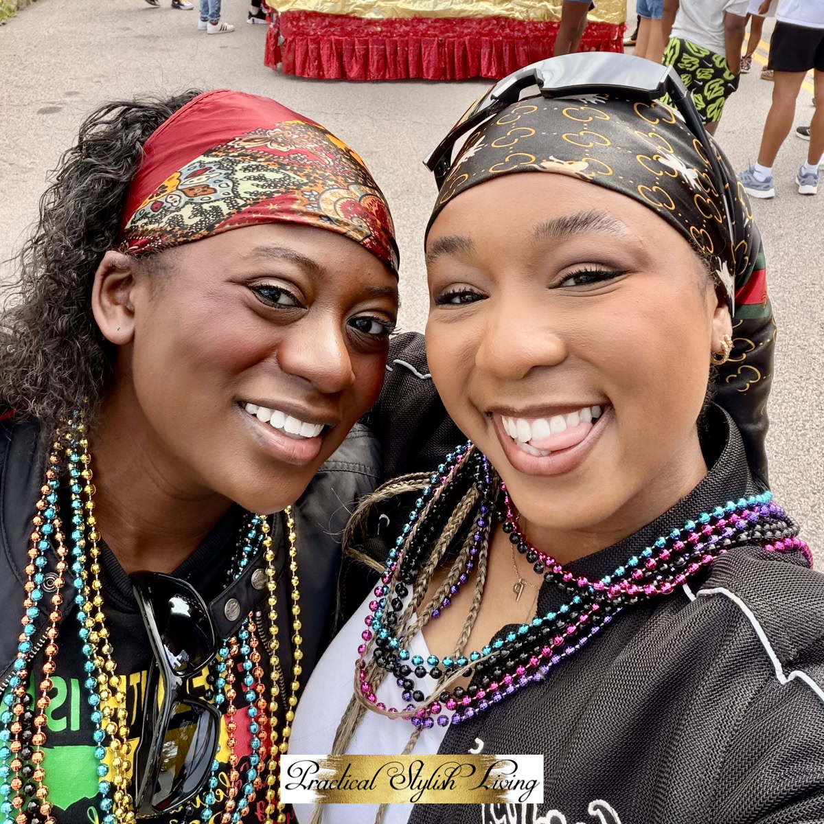 Erica Jones and Priscilla A. Jones celebrating at the Juneteenth Parade