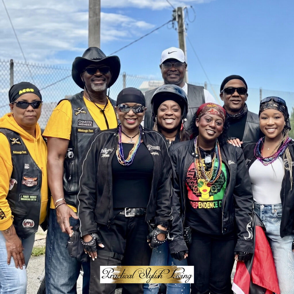 Buffalo Soldiers Motorcycle Club. Pittsburgh PA Juneteenth staging area.